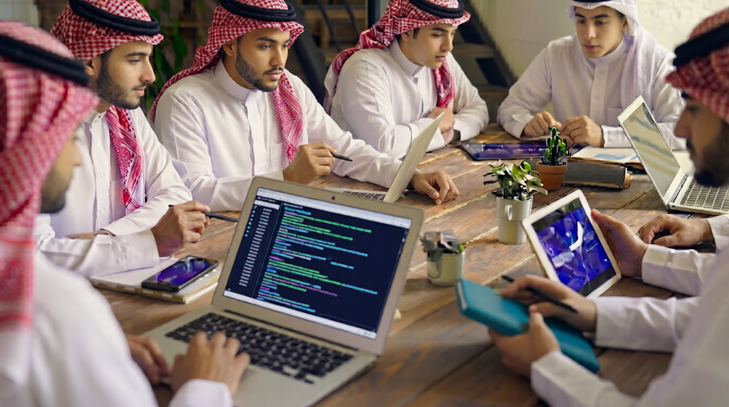 Students sharing knowledge and learning together